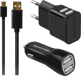 USB зарядка в авто Promate chargmateeu2black