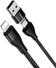 Кабель 2 в 1 Baseus Dual Output 2-in-1 CATLYW-G01 USB - Apple Lighting - USB type-C 1 м