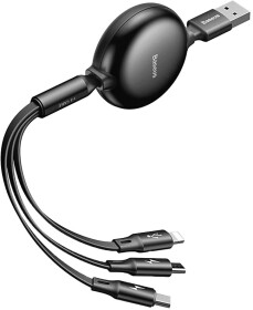Кабель 3 в 1 Baseus USB - Apple Lightning - type-C - Micro USB Little Octopus CAMLT-ZY01 1,2 м