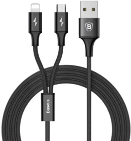 Кабель 2 в 1 Baseus Rapid CAML-ASU01 USB - Apple Lighting - Micro USB 1,2 м