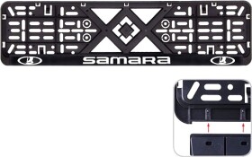 Рамка номерного знака Vitol 50273 цвет черный на Samara пластик
