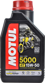 Моторное масло 4T Motul 5000 15W-50 полусинтетическое