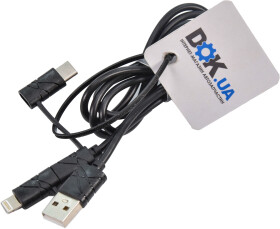 Кабель 3 в 1 XoKo Apple Lightning - Micro USB - type-C SC-310-BK 1 м