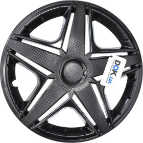 Комплект колпаков на колеса Star NHL цвет черный с карбоновой отделкой