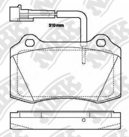 Тормозные колодки NiBK pn0202w