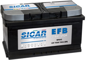Аккумулятор Sicar 6 CT-75-R EFB Start Stop BF60C