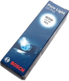 Автолампа Bosch Pure Light W5W W2,1x9,5d 5 W 1987302206_10