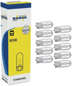 Автолампа Narva W5W W2,1x9,5d 5 W прозора 17197_10