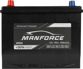 Аккумулятор MANFORСE 6 CT-75-L Asia MF757501JN50
