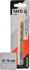 Свердло Yato спіральне по металу YT-44764 6 мм