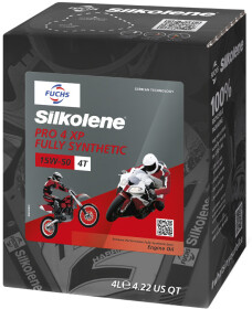 Моторна олива 4Т Fuchs Silkolene Pro 4 XP Lube Cube 15W-50 синтетична