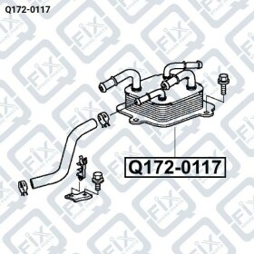 Масляный радиатор двигателя Q-Fix q1720117