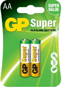 Батарейка GP Super Alkaline 15A-U2 AA (пальчиковая) 1,5 V 2 шт