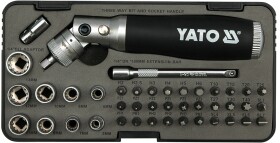 Викрутка реверсивна з набором бит Yato YT-2806