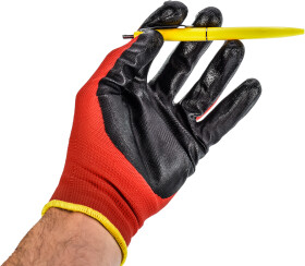 Перчатки рабочие MasterTool синтетические с нитриловым покрытием красные