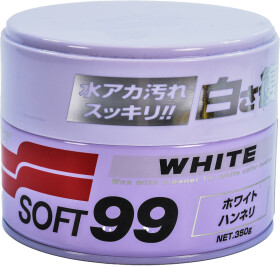 Цветной полироль для кузова SOFT99 White Super Wax белый