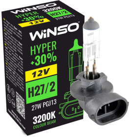 Автолампа Winso Hyper +30% H27/2 PGJ13 27 W прозрачная 712890