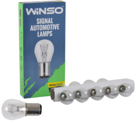 Автолампа Winso P21/4W BAZ15d 4 W 21 W прозрачная 713140