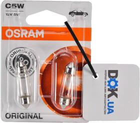 Автолампа Osram Original C5W SV8,5-8 5 W прозрачная 6418-02B