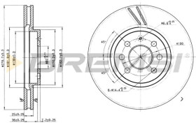 Тормозной диск Bremsi cd7374v