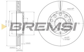 Гальмівний диск Bremsi cd7706v