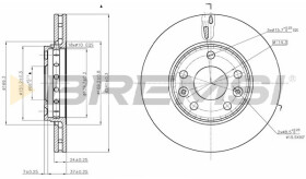 Тормозной диск Bremsi cd7728v