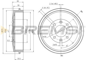Тормозной барабан Bremsi cr5146