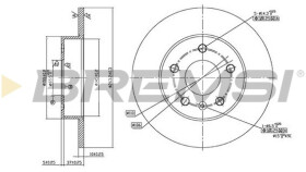 Тормозной диск Bremsi cd7044s