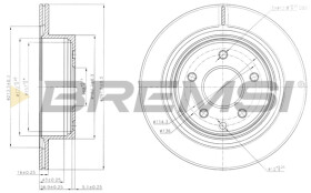 Тормозной диск Bremsi cd7579v