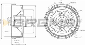 Тормозной барабан Bremsi cr5395