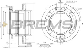 Тормозной диск Bremsi cd5332v