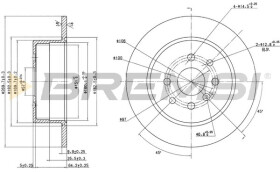 Тормозной диск Bremsi cd6814s