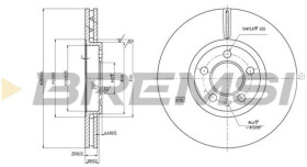 Тормозной диск Bremsi cd7221v
