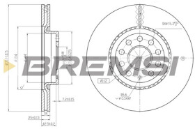 Тормозной диск Bremsi cd7305v