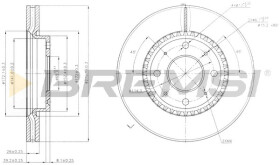 Тормозной диск Bremsi cd7528v