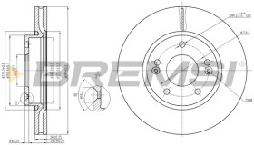 Тормозной диск Bremsi cd7619v