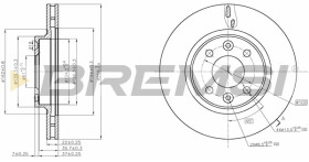 Тормозной диск Bremsi cd8327v
