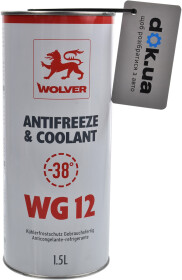 Готовий антифриз Wolver Antifreeze &amp; Coolant WG12 G12 червоний -38 °C