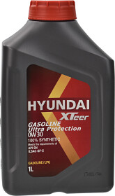 Моторное масло Hyundai XTeer Gasoline Ultra Protection 0W-30 синтетическое