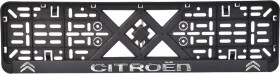 Рамка номерного знака Vitol 50256 цвет черный на Citroen пластик