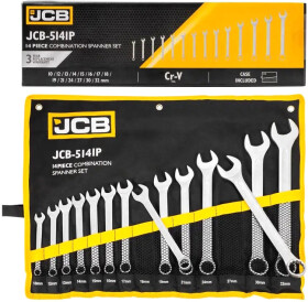 Набір ключів ріжково-накидних JCB  JCB-5141P 10-32 мм 14 шт
