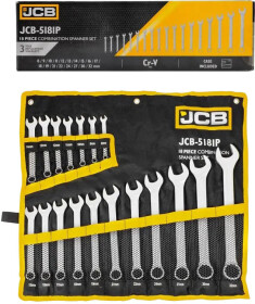 Набор ключей рожково-накидных JCB  JCB-5181P 8-32 мм 18 шт