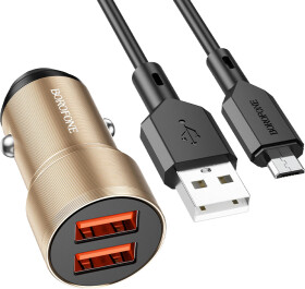 USB зарядка в авто Borofone BZ19 BZ19MG