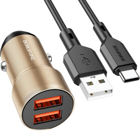 USB зарядка в авто Borofone BZ19 BZ19CG