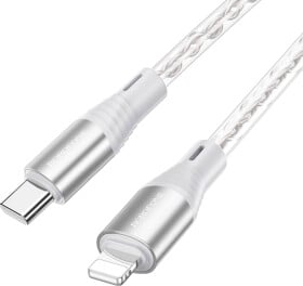 Кабель Borofone BX96 Crystal Silicone BX96CLG Apple Lightning - type-C 1 м