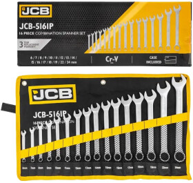 Набір ключів ріжково-накидних JCB JCB-5161P 6-24 мм 16 шт