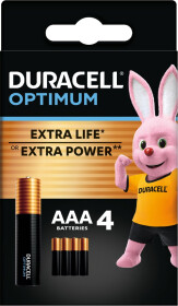 Батарейка Duracell Optimum 6835422 AAA (мизинчиковая) 1,5 V 4 шт