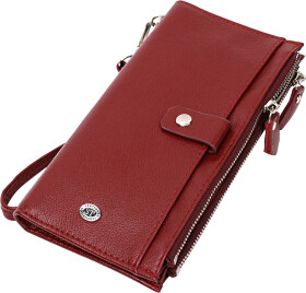 Клатч ST Leather 19433 без логотипа авто бордовый