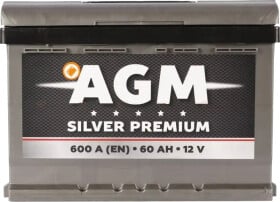Аккумулятор AGM 6 CT-60-R Silver Premium AKBLU1051
