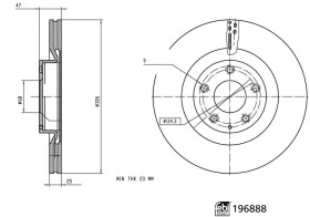 Тормозной диск Febi 196888